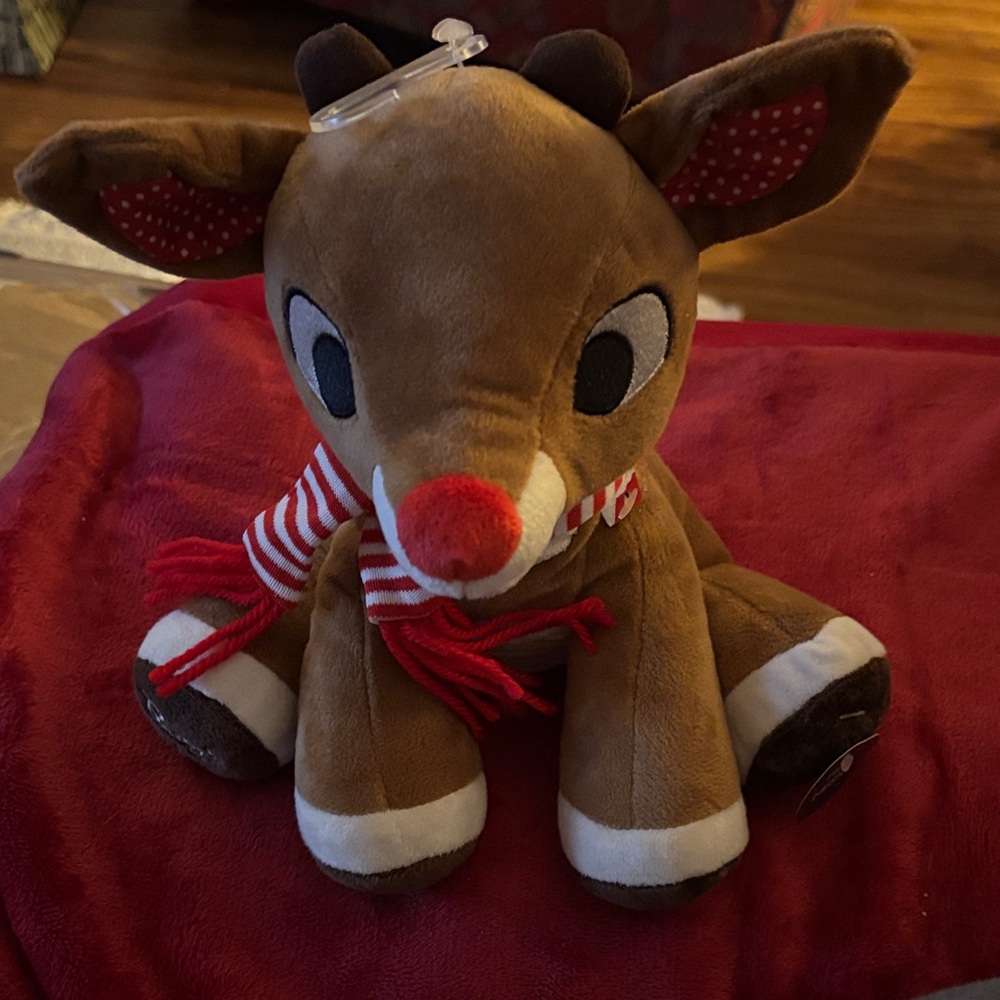 Plush Rudolph the Red Nosed Reindeer. Baby’s 1st Christmas. Plays music.